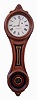 E. Howard & Co., Boston, Mass., "No. 10 Regulator" figure eight wall clock, 8 days, time only, weight driven movement in a walnut case with painted metal dial and reverse painted tablets, c1885