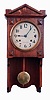 Seth Thomas Clock Co., Thomaston, Conn., "Chime Clock No. 101" hanging 4 bell Sonora chime wall clock in Arts & Crafts style oak case with painted metal dial, c1914