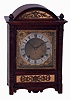 German oak unsigned, 8 days, two-train striking bracket clock in arch topped wood case with decorative brass panels, c1900