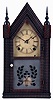 J. C. Brown, Forestville, Conn., ripple front steeple clock in a rosewood veneer case with a spring driven, 8 days, time and strike movement, c1848.