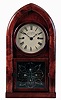 Forestville Manufacturing Co., J. C. Brown, Bristol. Conn. Beehive shelf clock in a mahogany veneered case with a spring driven, 8 days, fusee, time and strike movement, c1848.