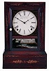 Forestville Manufacturing Co., J. C. Brown, Bristol. Conn. Cottage shelf clock in a rosewood veneered case with gilt decoration and a spring driven, 8 days, time and strike movement, c1850.