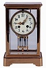 French, Marti & Cie, crystal regulator mantel clock with 8 days, time and strike, spring driven movement, c1900.
