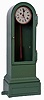 W. H. Bailey & Co., Ltd., Manchester, England, factory clock with cast iron domed top case, glazed front door with huge hinges, molded base, each side of the base with provision for bolting the clock to the floor, and Roman numeral white painted dial, blued steel spade and poker hands, 8 days fusee timepiece movement with cylindrical brass pendulum, c1900