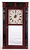 Henry Terry & Co., Plymouth, Conn., 30 hours, time, strike and alarm, weight driven wood movement shelf clock, c1833