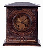 Ansonia Clock Co., New York, NY, "Monmouth", 8 days, time and strike, spring brass movement mantel clock, c1901