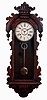 Ansonia Clock Co., New York, NY, "Queen Isabella", 8 days, time and strike, spring brass movement wall clock, c1904