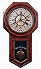 Ansonia Clock Co., New York, NY, "Regulator A", 8 days, time and strike, spring brass movement calendar wall clock, c1901