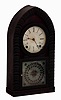Forestville Mfg. Co., (J.C. Brown), Forestville, Conn., 8 days, time and strike, spring driven brass movement, ripple molded round gothic or beehive shelf clock, c1850