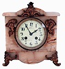 French onyx, 8 days, time and strike, mantel clock with cast gilt metal feet and ornaments, c1900