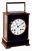 Chelsea Clock Co., Boston, Mass., "Eagle Series" Swiss-case black and lacquered brass, 8 days, time and house strike carriage clock #859405, c1985