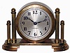 Chelsea Clock Co., Boston, Mass., "Miss Doris", brass, 8 days, time only rear wind desk clock, 2 3/4" dial, No. 269109 (scribed on bottom), 1940, with 1941 dedication "Silver Foils Championship Presented by Pinehurst Country Club Won by ...."