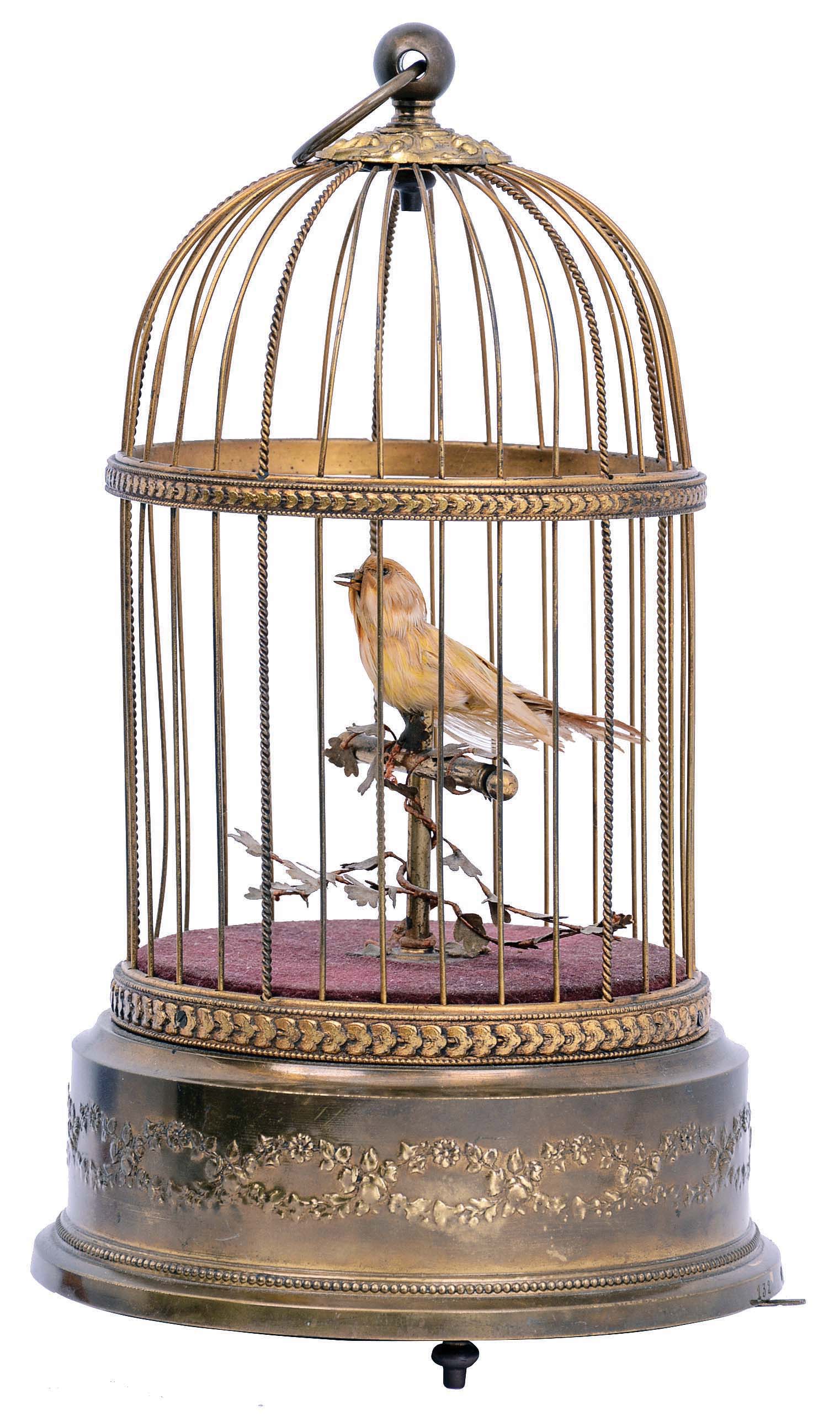 French made automaton, Spring driven singing bird in a cage. — Antique Clocks Price Guide