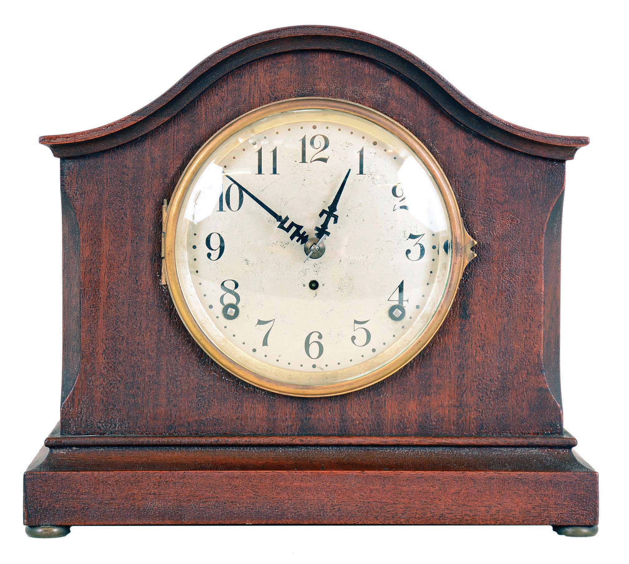 Seth Thomas Clock Co., Thomaston, Conn., Sonora "Chime Clock No. 255" 8 bell quarter-chiming 8 day mahogany mantel clock. — Antique Clocks Price Guide