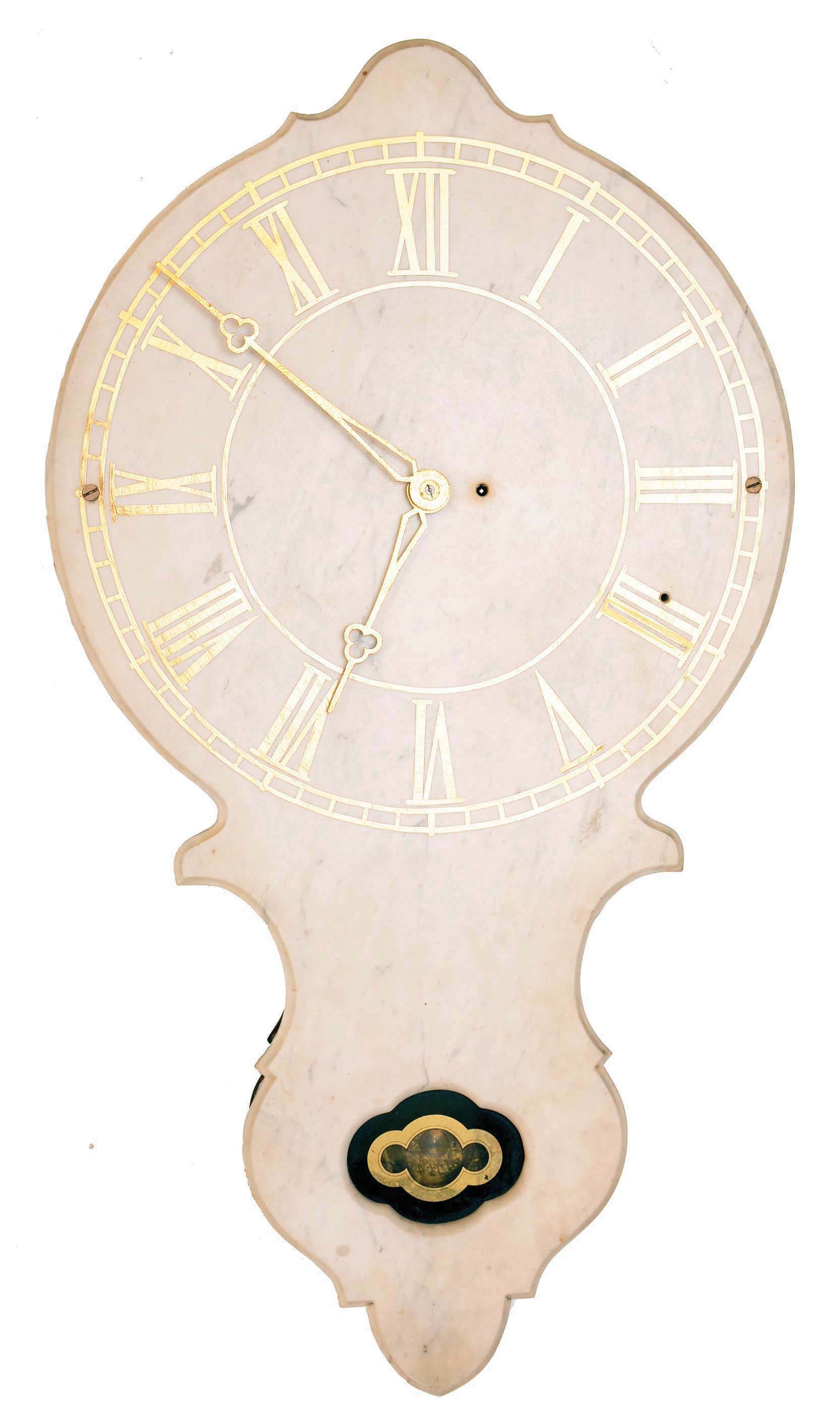 E. Howard &amp; Co., Boston, Mass., "No. 17 Marble Dial" wall clock, 8 days, time only, weight driven movement. — Antique Clocks Price Guide