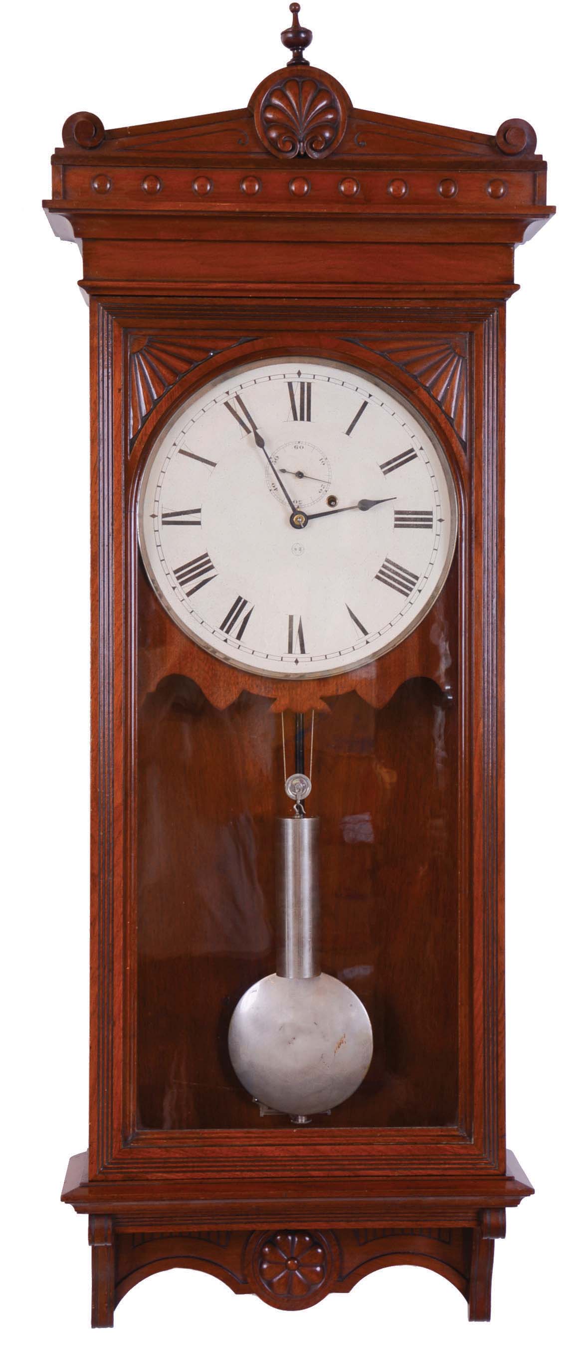 Seth Thomas Clock Co., Thomaston, Conn., "Regulator No. 30", 8 days, weight brass movement wall timepiece. — Antique Clocks Price Guide