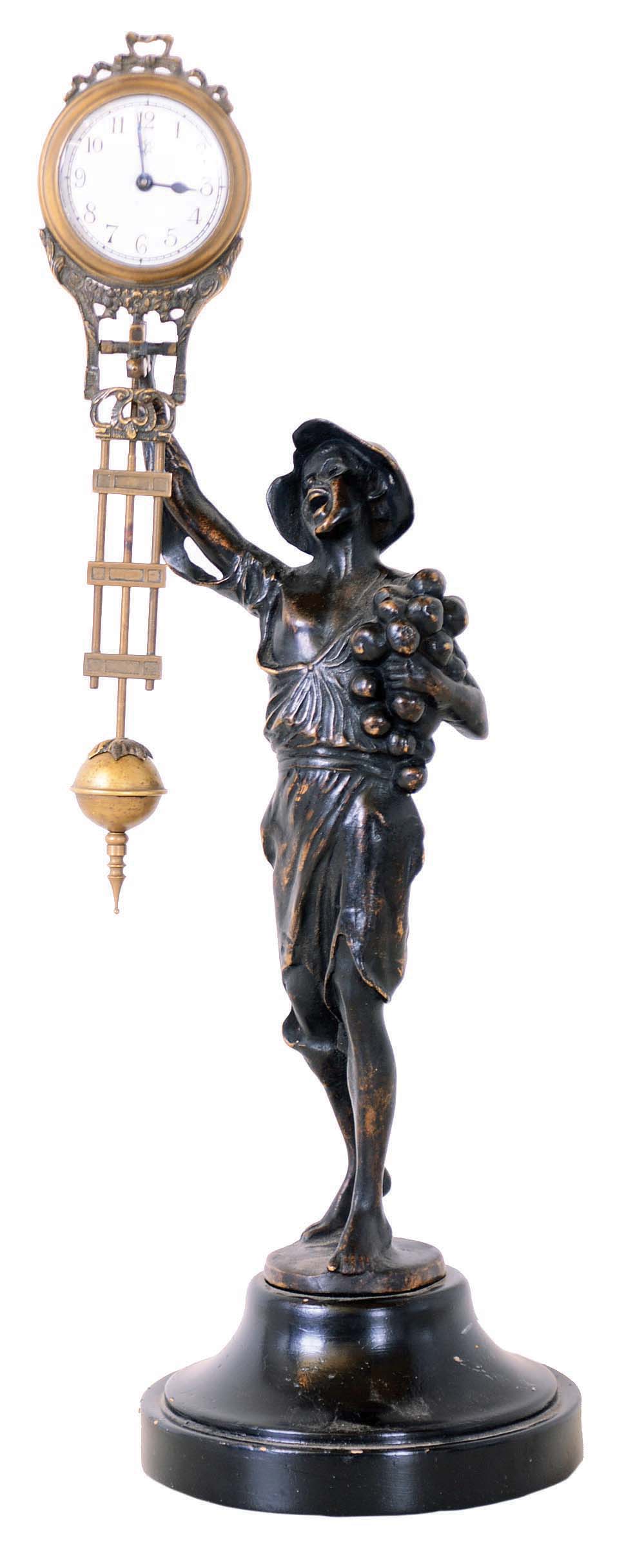 Swinging arm novelty clock, modern reproduction of Junghans 8 day "Onion Boy", late 20th century — Antique Clocks Price Guide