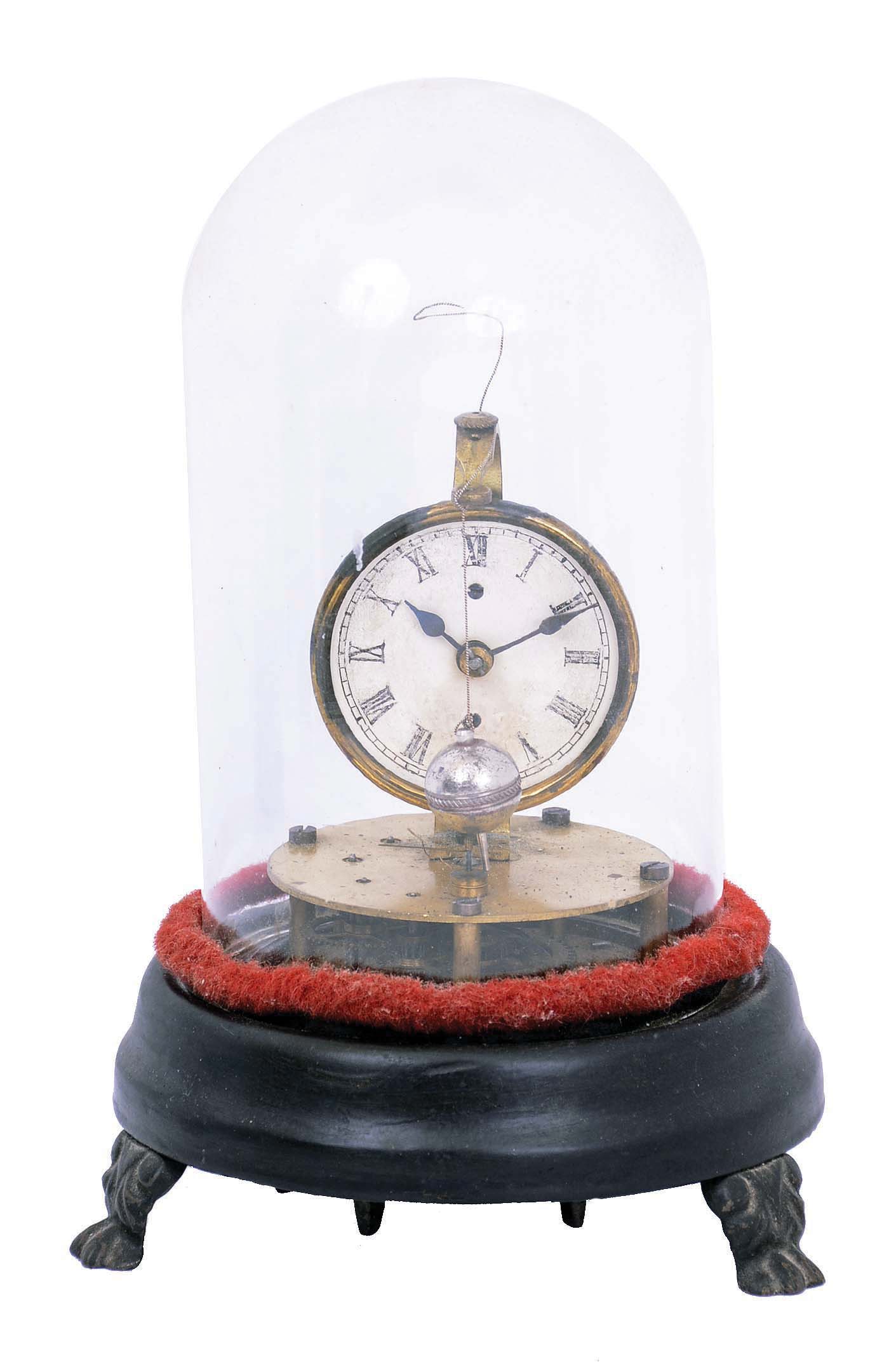 E. N. Welch Mfg. Co., Forestville, Conn., "Briggs Rotary" - "Unknown No. 3" style according to Ly, 30 hour, spring brass movement novelty timepiece with rotating ball escapement. — Antique Clocks Price Guide