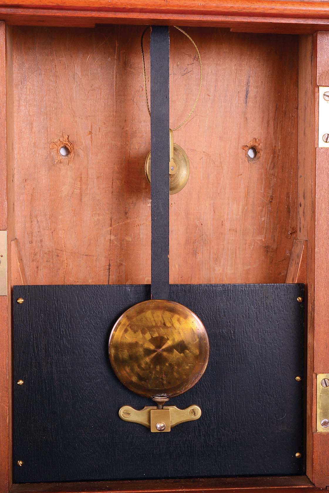 E. Howard &amp; Co., Boston, Mass., "No. 70" wall clock with a weight driven 8 day brass movement regulator timepiece in a walnut case. — Antique Clocks Price Guide