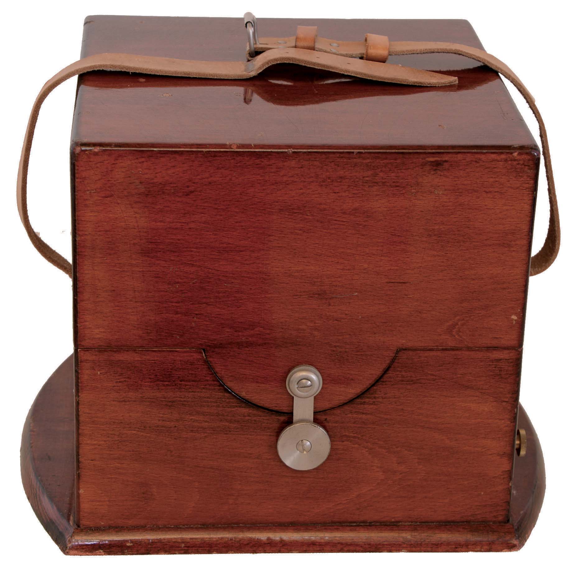 First Moscow Watch Factory, USSR, two day marine chronometer, 15 jewel, damascened , gilt movement with fusee, break circuit mechanism, and integral balance with helical hairspring, Arabic numeral silvered dial with gilt spade and poker hands, mounted in a gimbaled bowl and contained in a brass mounted mahogany box, and with outer, lined protective mahogany box, serial #17514, 20th century — Antique Clocks Price Guide