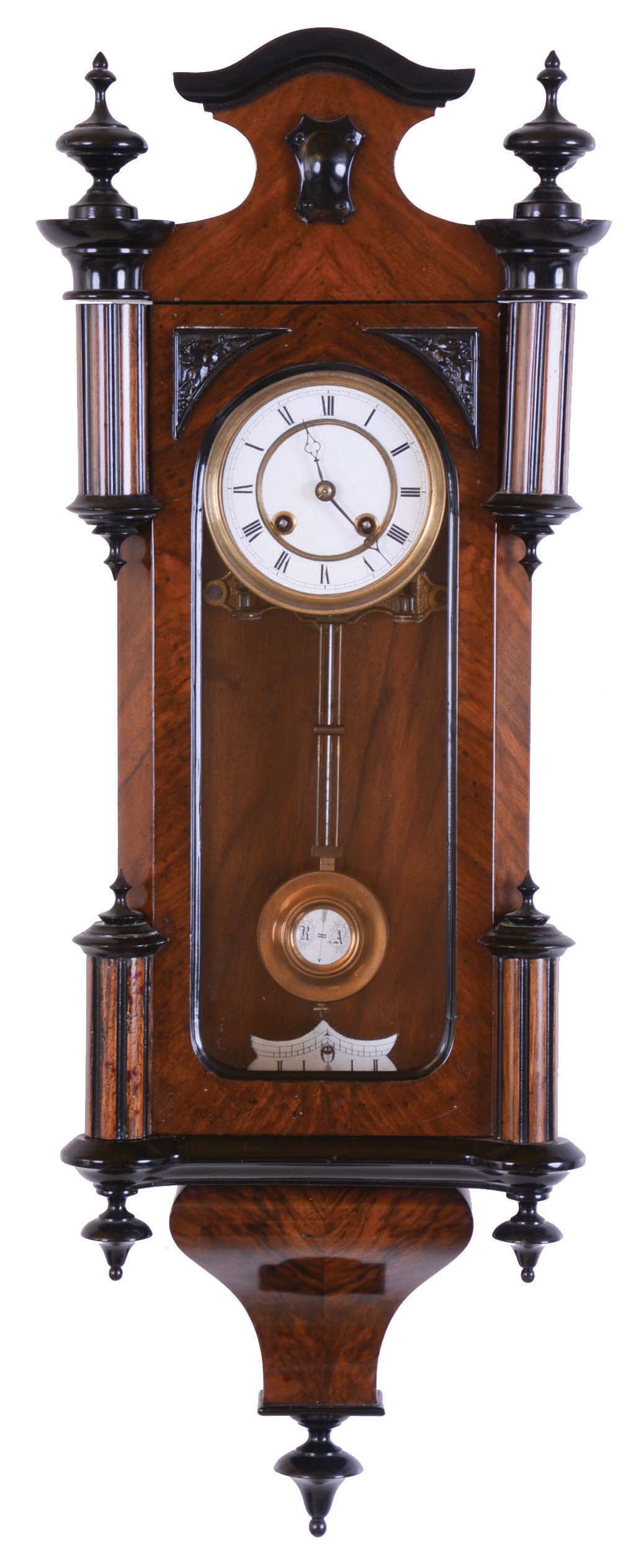 Lenzkirch Clock Co., Germany 8 day, time and strike spring brass movement miniature wall clock. Serial No. 346742 — Antique Clocks Price Guide