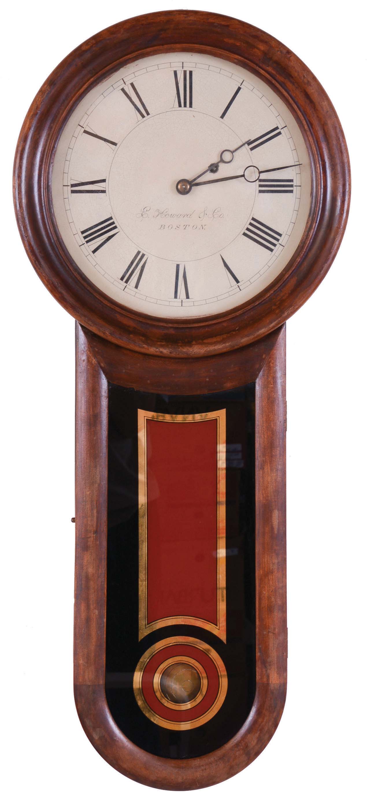 E. Howard &amp; Co., Boston, Mass., "No. 11 or Keyhole", 8 day, weight brass movement wall timepiece. — Antique Clocks Price Guide