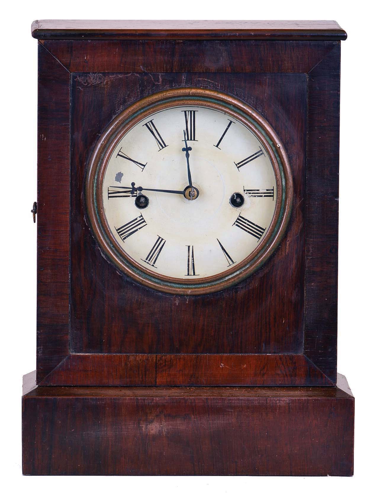 Jerome &amp; Co., New Haven, Conn., "Union" model cottage clock with 8 day fusee-spring movement.. — Antique Clocks Price Guide