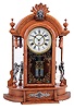 Clocks- 2 (Two) 8 day time and strike Connecticut parlor clocks: New Haven "Occidental"; Ansonia Brass & Copper Co. walnut "Japanese"; c1877