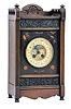 Clocks- 2 (Two) Seth Thomas Clock Co., Thomaston, Conn, mantel clocks: (1) a "Bee" in an ebonized and mahogany case, c1881, now fitted with a French 8 day time and strike lever movement; (2) cottage clock with octagon top and reverse painted tablet and Seth Thomas hands