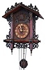 Clocks- 2 (Two) Cuckoo German 2 weight carved wood hanging clocks: (1) Gordian Hettich & Sohn antique 30 hour railway style, c1900; (2) Schatz modern 8 day with hunter motif of rabbit, bird, guns, etc.;