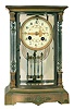 French, Marti, 8 days, time and strike spring brass movement crystal regulator retailed by Bailey, Banks and Biddle, Philadelphia,