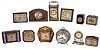 Clocks- 12 (Twelve) French Desk 8 day and 30 hour, some with alarm, in decorative cases of stone, metal, wood and tortoiseshell; early to mid 20th century