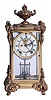 Ansonia Clock Co., New York, NY, "Marquis". 8 days, time and strike spring brass movement crystal regulator.