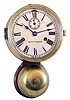 Seth Thomas Clock Co., Thomaston, Conn., 30 hour outside bell brass ship's bell striking marine wall clock,