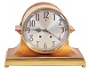 Seth Thomas Clock Co., Thomaston, Conn., "Colossal" gold plated metal 8 day time and strike mantel clock,