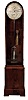 Gabriel, London, astronomical regulator tall clock, 8 days, time only, brass weight driven movement with Graham deadbeat escapement, bolt and shutter type maintaining power in a mahogany veneer case with dome top and silver dial signed by maker.