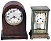 Clocks- 2 (Two): (1) Seth Thomas Clock Co., Thomaston, Conn., "Empire No. 13" Crystal Regulator with a spring driven 8 days time & strike movement. c1909. (2) Seth Thomas Clock Co., Thomaston , Conn "Sonora Chime No. 11" shelf clock with a spring driven 8 days time and strike movement (4 bells) in a mahogany case. c1911.