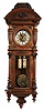 Clocks- 2 (Two) Gustav Becker 2 Weight 8 day Walnut Vienna Regulator wall clocks-: #459326 and #816,880, 1 white enamel dial, one silvered and brass, late 19th century