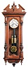 Clocks- 2 (Two) Gustav Becker 2 Weight Walnut Vienna Regulator Wall: Medaille D'Or movements #207379 and #307416, white enamel 2-piece dials, late 19th century