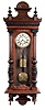German Vienna Regulator 2 Weight 8 Day Walnut Wall Clock, multi-color dial, unsigned movement #20644.