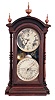 Seth Thomas Clock Co., Thomaston, Conn., "Fashion No. 3-4 variant", 8 days, time and strike spring brass movement double dial shelf clock.