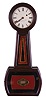 E. Howard & Co., Boston, Mass., "No. 5 Regulator" banjo wall clock, 8 days, time only, weight driven movement in a rosewood grained mahogany case with reverse painted throat and lower tablet and painted metal dial