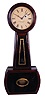 Howard & Davis, Boston, Mass., "Regulator No. 4", banjo wall clock, 8 days, time only, weight driven movement in a rosewood grain painted mahogany case with a, painted metal dial and reverse painted throat and lower tablets.