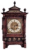 German, Lenzkirch, 8 days, time and strike spring brass movement shelf clock.