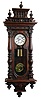 Clocks- 2 (Two) German walnut 2 weight 8 day Vienna regulator unsigned wall clocks: early 20th century