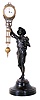 Swinging arm novelty clock, modern reproduction of Junghans 8 day "Onion Boy", late 20th century