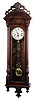 Vienna Regulator Reproduction Clocks, Ltd., Wheeling, Illinois, "5706W Austrian Vienna" walnut 8 day Westminster chime, German movement, beveled glass, late 20th century