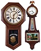 Clocks- 5 (Five) Wall 8 day: Ansonia "Regulator A" time only; Gilbert painted time only; New Haven time only school; Russian time and bim-bam strike; Sessions time only banjo; early 20th century