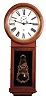 Clocks- 3 (Three) Asian modern reproduction 8 day wall clocks: Seth Thomas early style oak No. 1 or No. 2 Regulator reproduction, 8 day weight driven; large Korean mahogany ornate time and strike with "N" trademark on painted metal dial; large Korean time and strike with drop finials; late 20th century