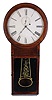 Silas B. Terry, Terryville, Conn., "Regulator" wall hanging clock with a weight driven 8 days timepiece movement in a rosewood veneered case.